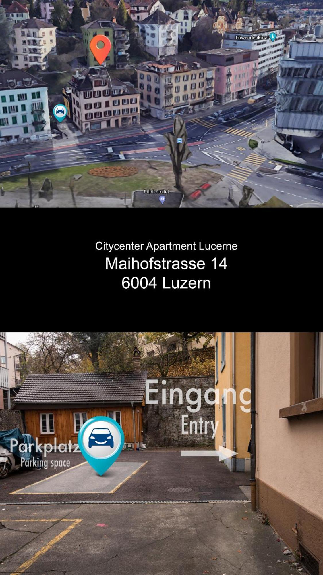 Citycenter Apartment With Parking Люцерн Экстерьер фото